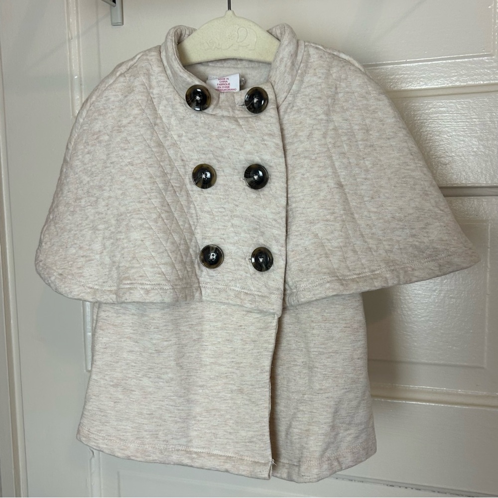 Savannah Cream Quilted Cape Jacket